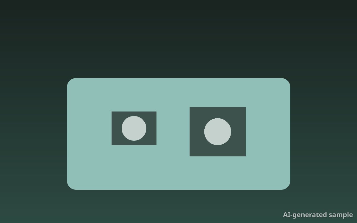 Stylized spark plugs and blocks on a teal tabletop, object still life AI-generated sample.